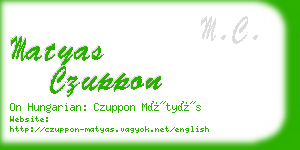 matyas czuppon business card